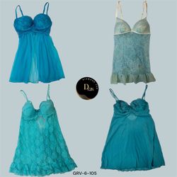 Y2K Blue Fantasy Mesh Baby Doll (GRV-6-105)