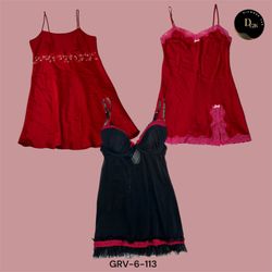 Crimson Crush: Y2K Black & Red Night-Out Dress (GR..