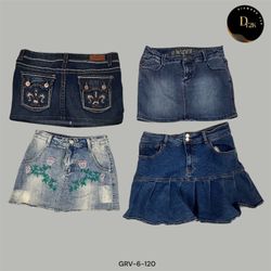 Faldas Mini de Mezclilla con Vibe Y2K Baddie – Loo..