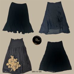 Vintage Y2K Liquid Black Skirt (GRV-6-126)