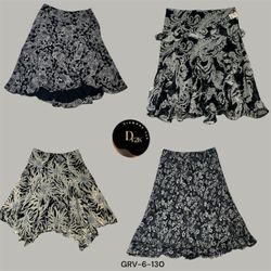 Midnight Print | Vintage Y2K Poly Skirt (GRV-6-130..