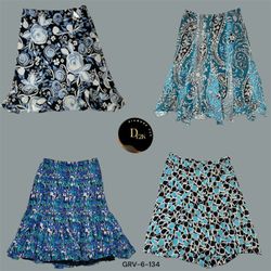 Vintage Pop | Falda Impresa Azul Y2K Edición (GRV-..