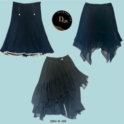 Retro Edge | Black Y2K Poly Skirt Vibes (GRV-6-139..
