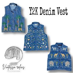 VP13 Y2K Denim Vest