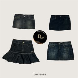 Y2K Flirty Denim Mini Skirt | Early 2000s Essentia..