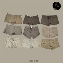 Cream Dream | Y2K Cotton Cargo Shorts Aesthetic (G..