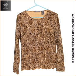 Y2K BROWNISH BLOUSES (BUNDLE 2)