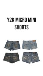 Y2k micro mini shorts