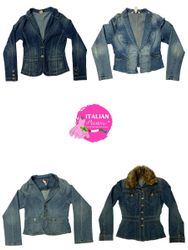 Chaquetas de mezclilla de firma Y2K