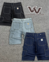 Carhartt rework style denim shorts #21625