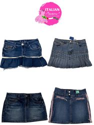 Y2k signature denim mini skirts