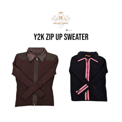 Y2k Zip Up Knitwear