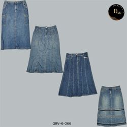 Y2K Core | Classic Denim Midi & Maxi Skirts (GRV-6..