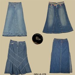 Vintage Core | Y2K Long & Midi Denim Skirts Vibe (..