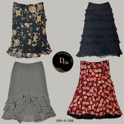Y2K Silk Touch | Vintage Poly Skirts Mix 100% Silk..