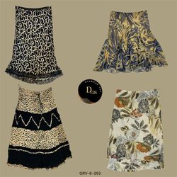 Y2K Icon | Brown Poly Silk Skirt with Soft Sheen (..