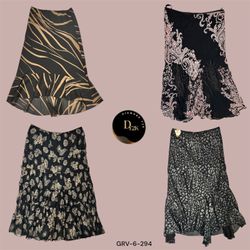 Y2K Luxe Flow | 100% Poly Silk Skirt with Sheen (G..