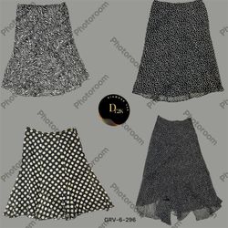 Retro Dots | Y2K Poly Skirt with Playful Print (GR..