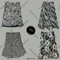 Dark Daze | Y2K Printed Black Skirt Vibe (GRV-6-29..