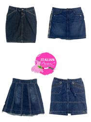 Y2k denim midi skirts