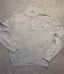 1/4 Reißverschluss- und Cable-Knit-Pullover