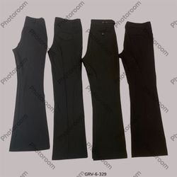 Y2K Pantalones de Oficina Negros de Poliéster | Ch..