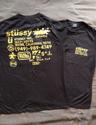 Stussy DNA Pigmentfärbung Überarbeitung Stil T-Shi..