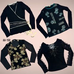 Y2K All Black Gothic Full Sleeve Tops (AA-150)