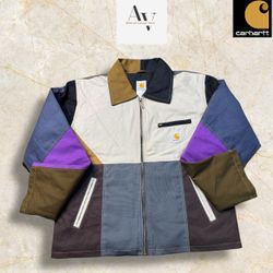 Carhartt rework style patch work jackets