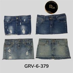 Reworked Denim Mini Skirt – One-of-a-Kind Y2K Vint..