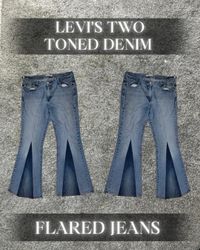 Jean flare en denim bicolore Upcycled Levi's