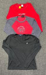 ブランド付き長袖Tシャツ