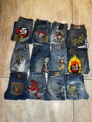 Jeans Bordados Japoneses