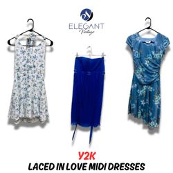 Y2k Laced In Love Midi Dresses - EV670