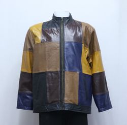 CR297 Reworked Style Multipatch Leather Jacket