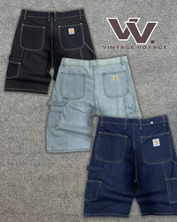 Carhartt rework style denim shorts #09