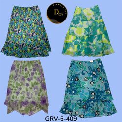 Y2K Green & Blue Poly Skirt – Iconic Vibes, Flowy ..