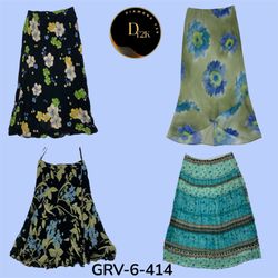 Y2K Green & Blue Poly Skirt – ( GRV-6-414)