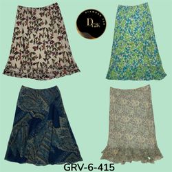 Y2K Green & Blue Poly Skirt – Vivid Tones, Retro E..