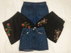 IQ0325 Y2K Girl Mini Denim Skirts