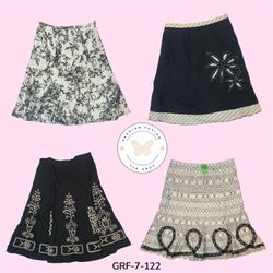 Monochrome Magic | White & Black Printed Skirts Dr..