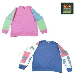 SS25 Upcycling Sweatshirt mit gesteppten Ärmeln