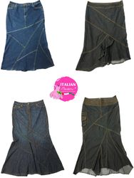 Y2k denim long skirts