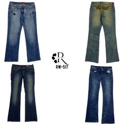 Jeans acampanados únicos Y2k (RW-517)