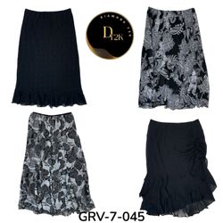 Vintage Black and White Skirt – Soft Poly Blend, F..