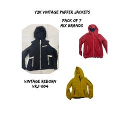 Y2K Vintage Women's Puffer Jackets - Mixed Brands