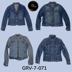 Y2K Denim Jacket for Women – Zipper & Button Closu..