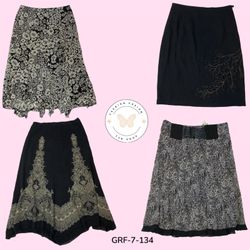 Black Printed Poly Skirt – Effortless Everyday Sty..