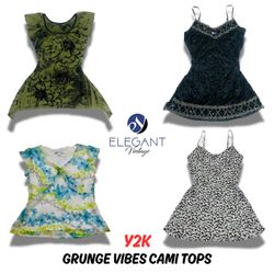 Y2K Grunge Vibes Cami Tops - EV0416