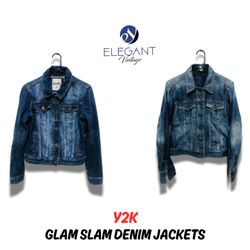 Chaquetas de Mezclilla Y2K Glam Slam - EV0435